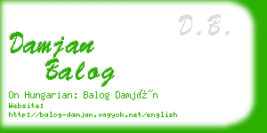 damjan balog business card